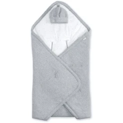 BEMINI Wickeldecke Pady Waffle + Jersey Bio Mix Grey