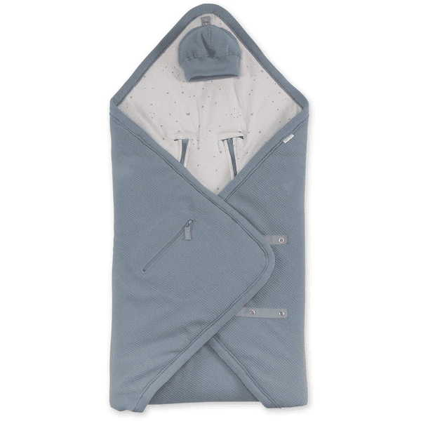 BEMINI Wickeldecke Pady Waffle + Jersey Bio Stone