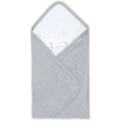 BEMINI Wickeldecke Waffle Bio + Jersey Mix Grey