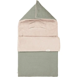 Koeka Fußsack 0+ 3 Punkte Plüsch Oslo Grün/Sand