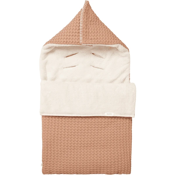 Koeka Fußsack 0+ 3 Punkte Plüsch Oslo Leicht Braun/Kiesel